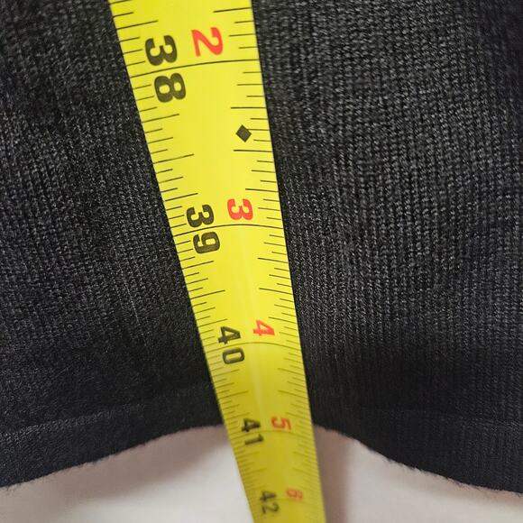 Talbots Black Knit Drop Waist Pleated 3/4 Sleeve Midi Dress - Picture 7 of 8